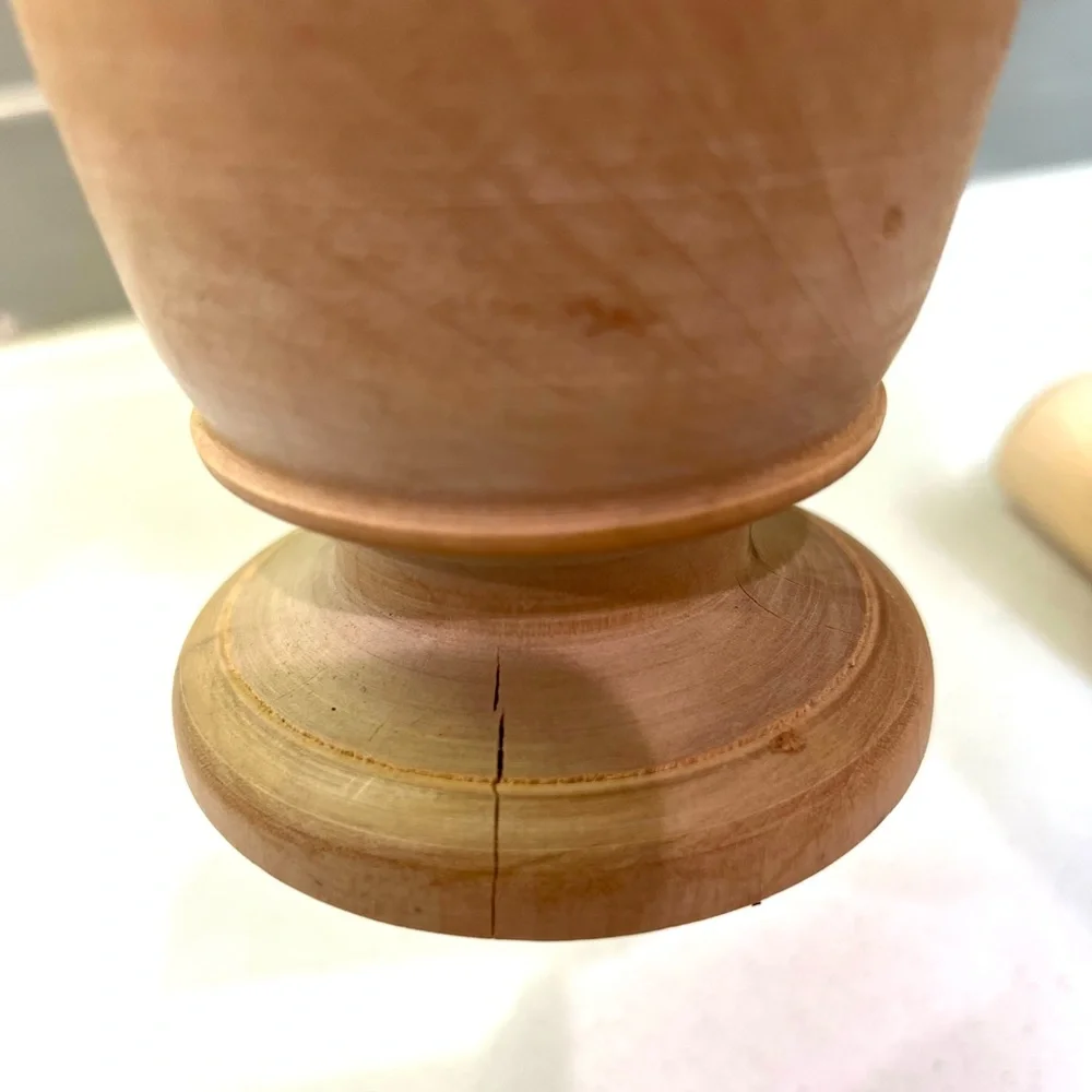 Wooden Puerto Rican Pilón & Maceta Caribbean Mortar & Pestle Handmade Muddler